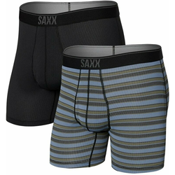 SAXX Quest 2-Pack Boxer Brief Sunrise Stripe/Black II 2XL