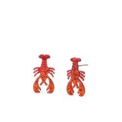 Betsey Johnson Uhani Mermaid Jewels rdeča