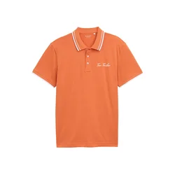TOM TAILOR Majica  oranžna / bela