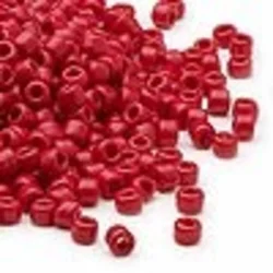 Kašaste perle (seed beads) 4 mm mat crvena