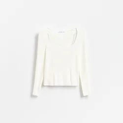 Reserved - Bluza od rebrastog žerseja