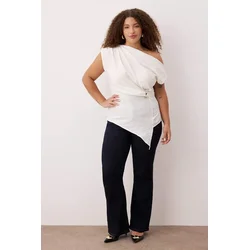 Trendyol Curve Ženska bluza Tbbaw26Af00063, Krem