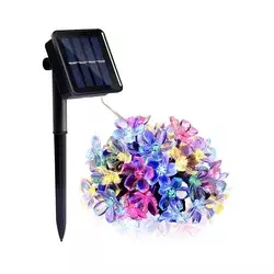 LED RGB solarni lanac 50xLED/0,12W/1,2V 1xAA IP44 600 mAh