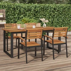 Vrtni stol s U-nogama 180 x 90 x 75 cm od masivnog drva bagrema