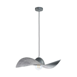 Luster na sajli KAPELLO 1xE27/60W/230V prečnik 55 cm siva/srebrna