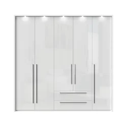 JELA PLAKAR P52B/PN - kolekcija Piano - Kristalno bela/Kristalno Bela HG Lak - 232x226x60 cm
