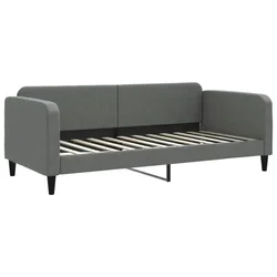 Vidaxl Raztegljiva postelja temno siva 90x200 cm blago