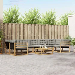 Set vanjskih sofa 8 pcs Bijela i svjetlosiva 79 x 79 x 37 cm