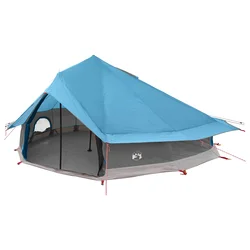 Tipi šator s krovom Plava 800 x 800 x 430 cm Poliester i čelik