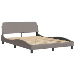 Vidaxl Posteljni okvir Dover taupe 120x200 cm blago