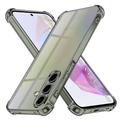 Techsuit Shockproof Clear Silicone zaštitna maskica za Samsung Galaxy A35 5G – smoke crna