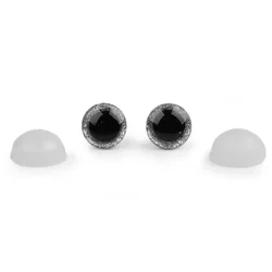 Bleščeče oči z varovalom O12 mm - srebrne (10 kompletov)