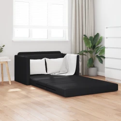 Krevet na razvlačenje Crna 124 x 71 x 78 cm Umjetna koža
