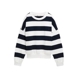 TOM TAILOR DENIM Majica mornarska/bela