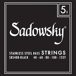 Sadowsky Black Label Bass String Set Taperwound - 5 String Steel 40-125