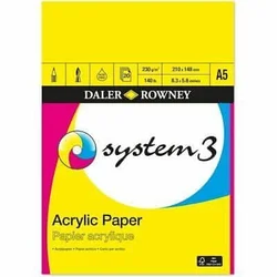 Daler Rowney Blok za akrile System 3, A5, 230g