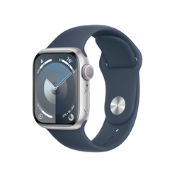 APPLE pametni sat Watch Series 9 Aluminium 41mm GPS, Silver (Sport Band, Storm Blue S/M)