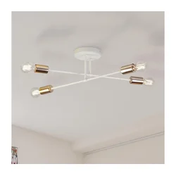 Plafonski luster CAMBRIDGE 4xE27/15W/230V mesing/bela