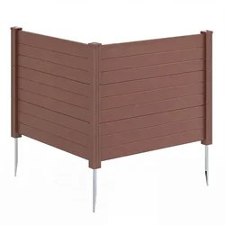Costway Vrtna ograja 122x95 cm 2 panela rjava