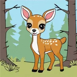 Rayher. Slikanje po številkah, An adorable little deer