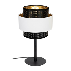 Stona lampa NESS 1xE27/60W/230V crna/bela