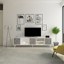 Hanah home TV Komoda Sinef Belo-Antracit