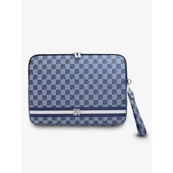 DKNY PU Leather Checkered Pattern and Stripe Notebook 13/14 Blue Ovitek Vijolična