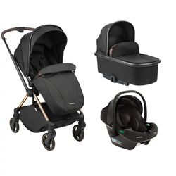 KikkaBoo Kolica Lanah 3in1 set sa autosedištem I-Prime I-size i tvrdom korpom Black (KKB21147 SET)