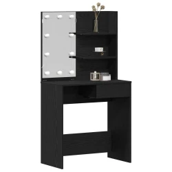 Toaletni stol Crni hrast 74,5 x 40 x 141 cm Konstruirano drvo