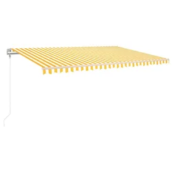 Automatska tenda sa senzorom LED 500 x 300 cm žuto-bijela