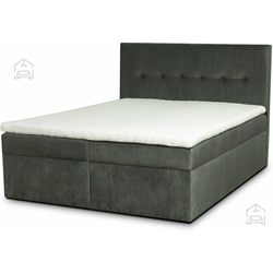 Boxspring postelja Nancy - 200x200 cm - tkanine Monolith