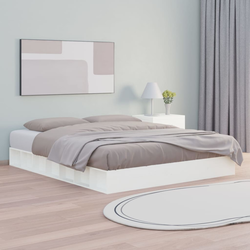 Den Posteljni okvir bel 160x200 cm trden les