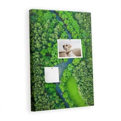 tulup.si Slika na pluti Reka v gozdu 40x60 cm Kovinski zatiči