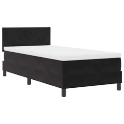 Vidaxl Box Spring postelja z vzmetnico Črna 90x200 cm Žamet