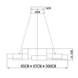 VESTA 569 LUSTER 108W 3000K CRNA/BELA