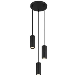 Globo 57918-3HB - Luster na sajli JAMES 3xGU10/25W/230V crna