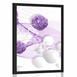 Plakat rože z abstraktnim ozadjem - 60x90 no frame