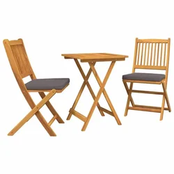 Vidaxl Vrtnik Bistro Set 3 szt. Rjava Masiven les akacije
