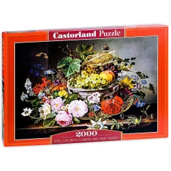 Castorland Puzzle Tihožitje z rožami in sadjem 2000 kosov