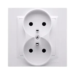 Dvojna vtičnica z ozemljitvijo MONOBLOCK (modul) 16A, 250V~, priključki