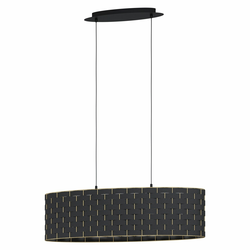 EGLO viseća lampa MARASALES E27 78 cm ovalno sjenilo mesing crna 99613