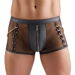 Svenjoyment Wetlook Emphasising Net Pants with Rings 2133601 Black XL