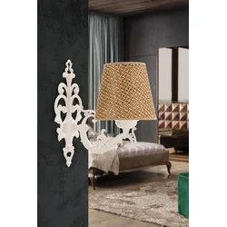 Opviq Zidna lampa Claire Hazeran, 15x10x13cm, IP20, Bež-bela