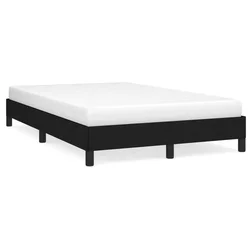 Vidaxl Posteljni okvir brez vzmetnice črn 120x200 cm blago
