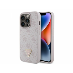 Guess Gripstand 4G Triangle Maska za telefon za iPhone 15 Pro, Siva