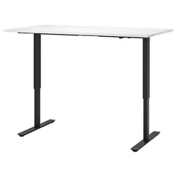 TROTTEN Podesivi radni sto, bela/boja antracita, 160x80 cm