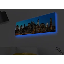 Opviq Slika na platnu sa LED osvetljenjem 30x90cm