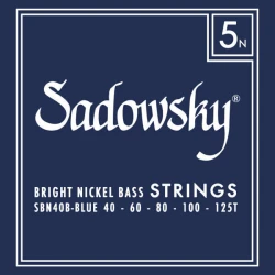 Sadowsky Blue Label Bass String Set Taperwound - 5 String Nickel 40-125