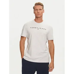 Tommy Jeans Majica Linear Logo DM0DM20744 Siva Regular Fit