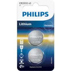 PHILIPS baterije CR2032P2/01B CR2032, 3V, 2 kos